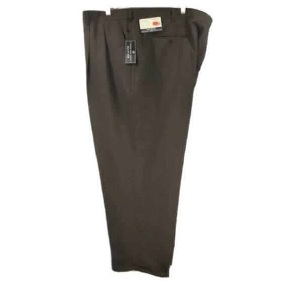 Bocaccio UOMO Men's Brown Dress Pants Pleated - Picture 3 of 4